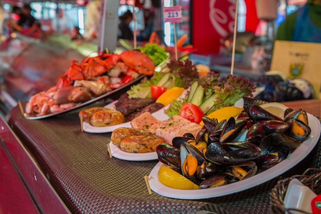 Fresh seafood at the Bergen Fish Market