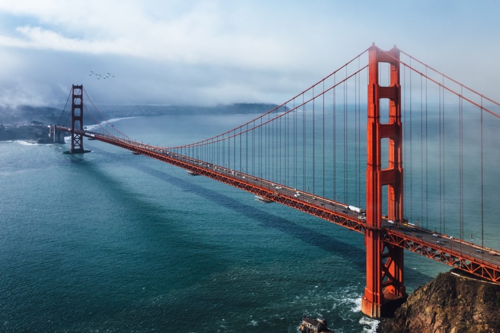 Los Angeles cruise port - Golden Gate Bridge, San Francisco