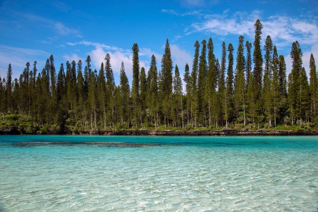 Clear blue water of Isles of Pines, New Caledonia