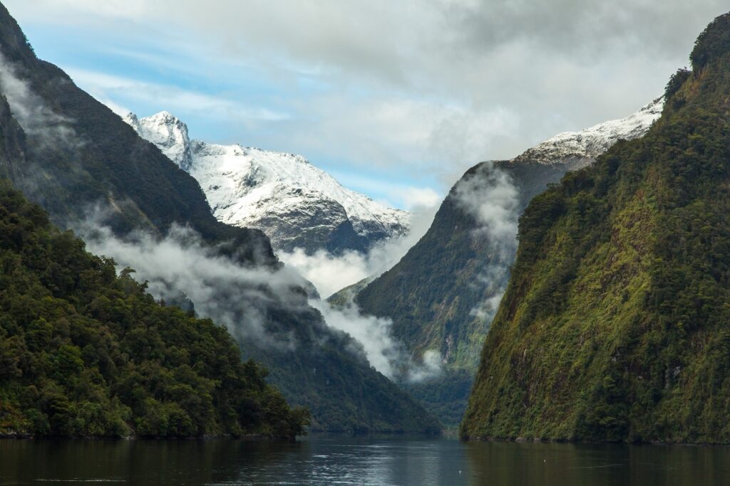 Scenic landscape of Milford Sound, New Zealand