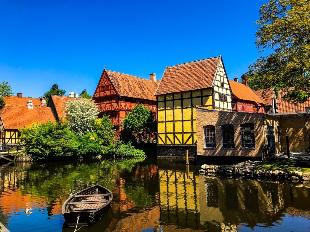 Colorful houses in Aarhus, Denmark