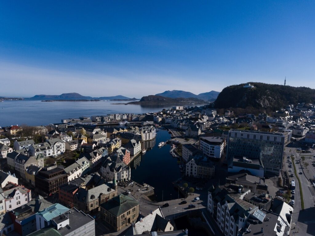 View of Alesund, Norway from Aksla Viewpoint