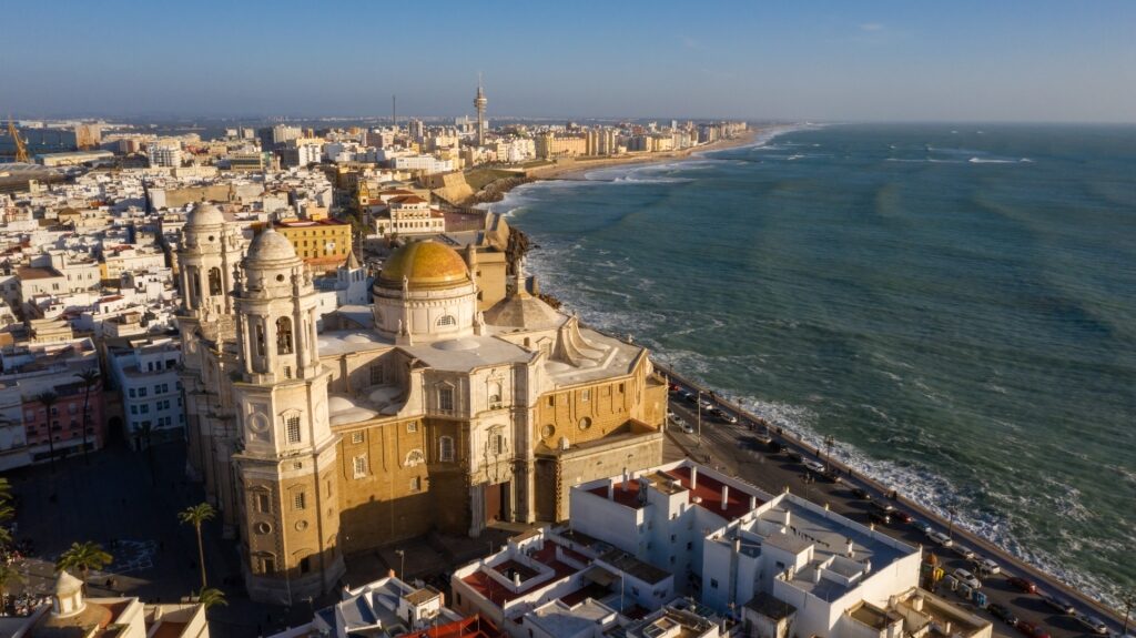 Beautiful shoreline of Cadiz