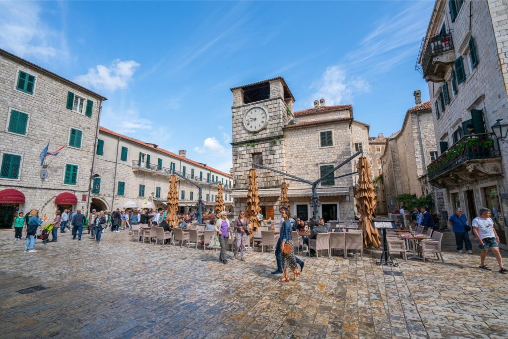 Street view of Old Town Kotor, Montenegro