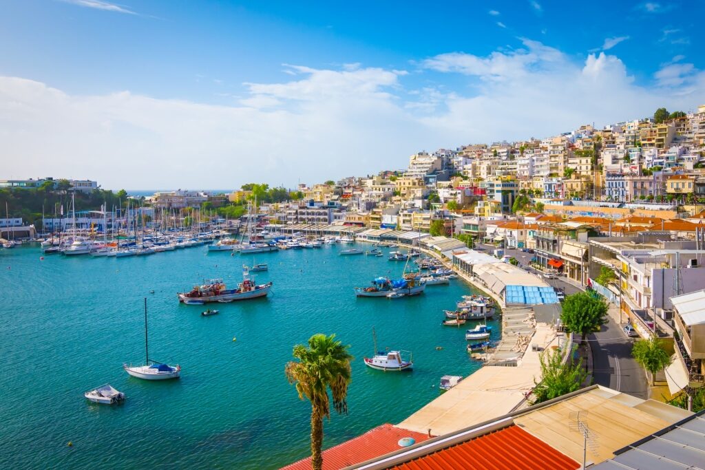 Pretty harbor of Piraeus, Greece