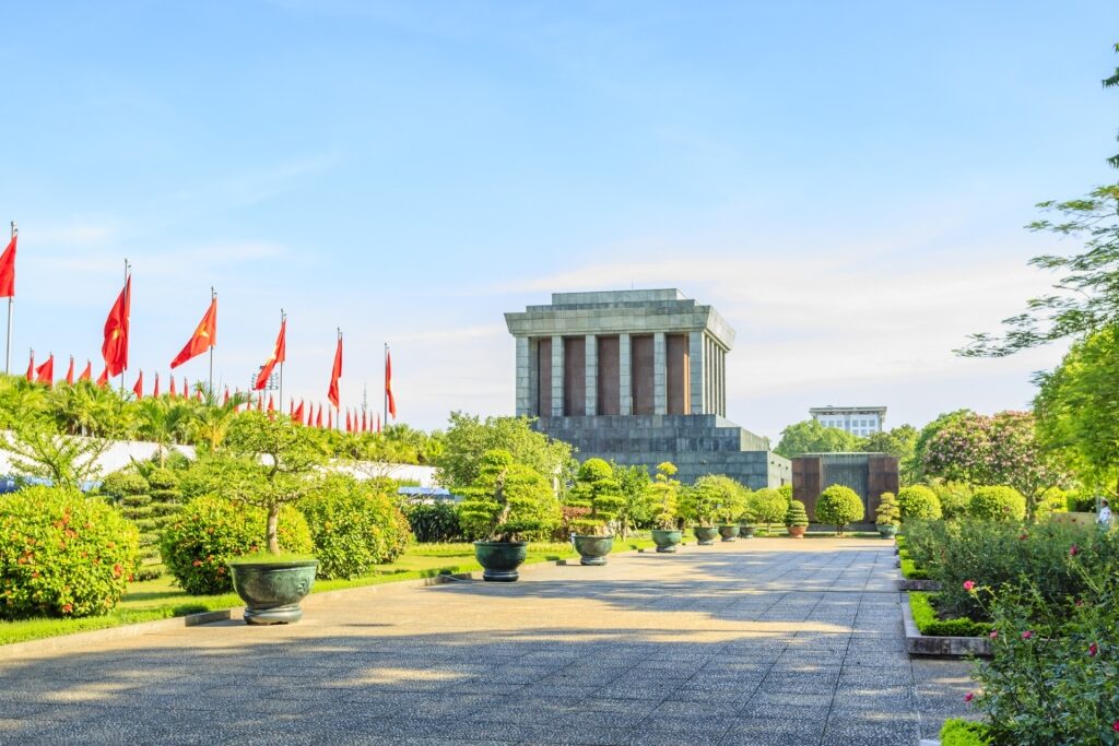 Street view of Ho Chi Minh Mausoleum, Hanoi