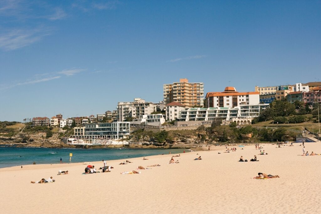White sands of Bondi Beach in Sydney, Australia
