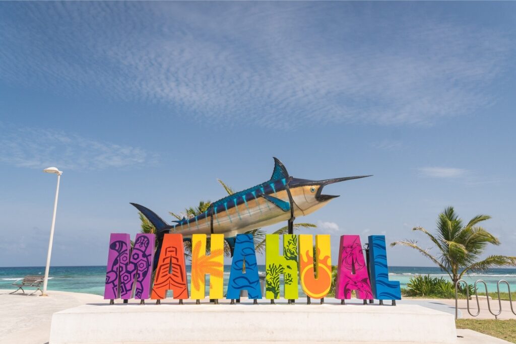 View of Mahahual in Costa Maya, Mexico