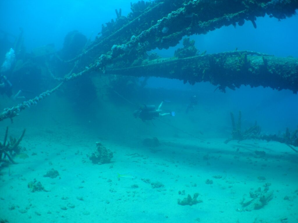 View of the Antilla shipwreck, Aruba