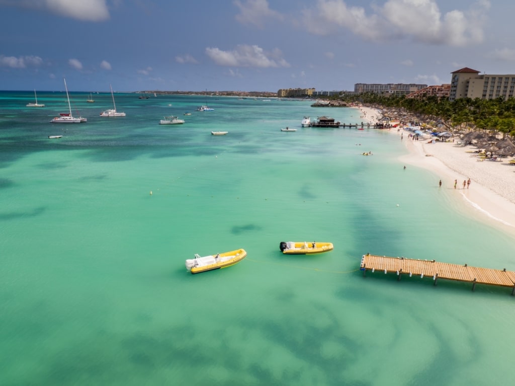 View of beaches in Aruba