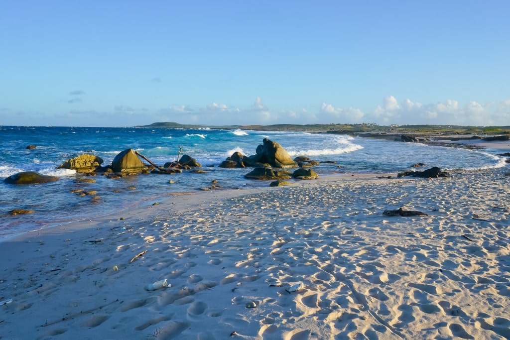 Quiet area of Westpunt Beach