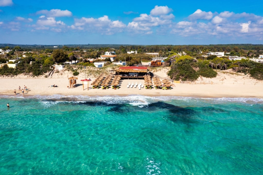 Punta Prosciutto, near Brindisi, one of the best beaches in Italy