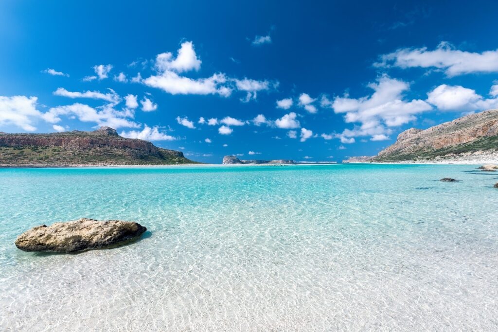 Clear water of Balos Lagoon, Crete