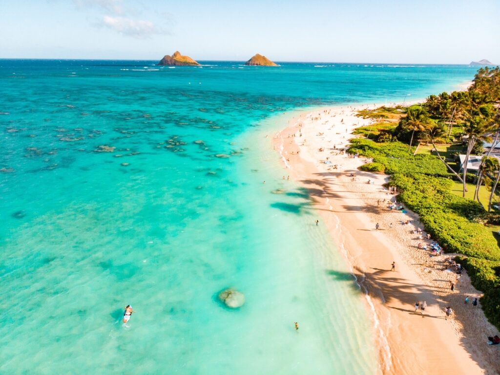 Lanikai Beach, one of the best white sand beaches in the world