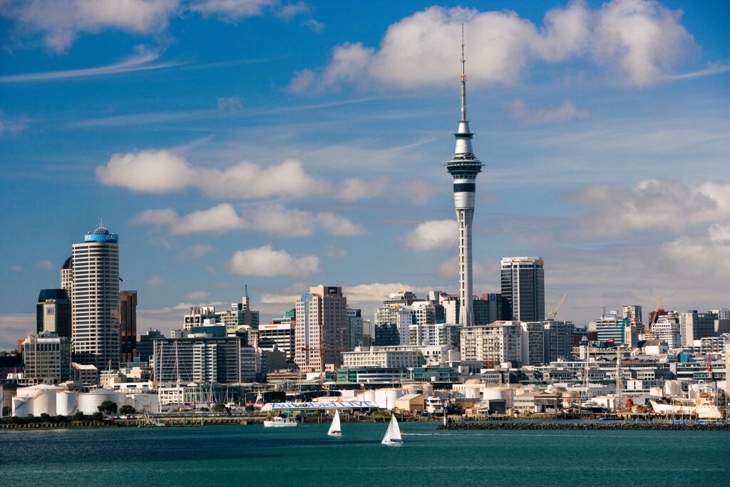 Scenic cityscape of Auckland