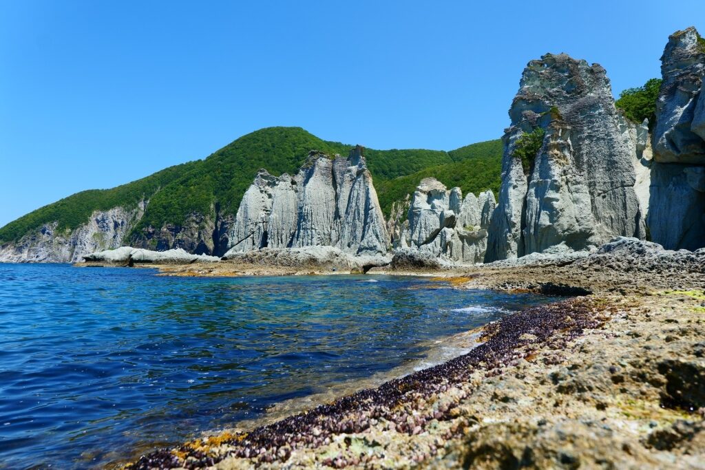 Beautiful shoreline of Hotokegaura Beach, Aomori 