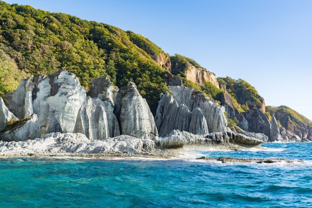 Rock formations along Hotokegaura Beach, Aomori 