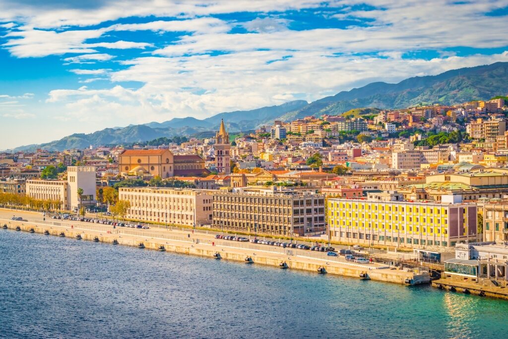 Beautiful waterfront of Messina Italy