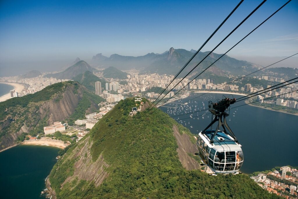 Cable car ride in Sugarloaf Mountain in Rio de Janeiro, Brazil
