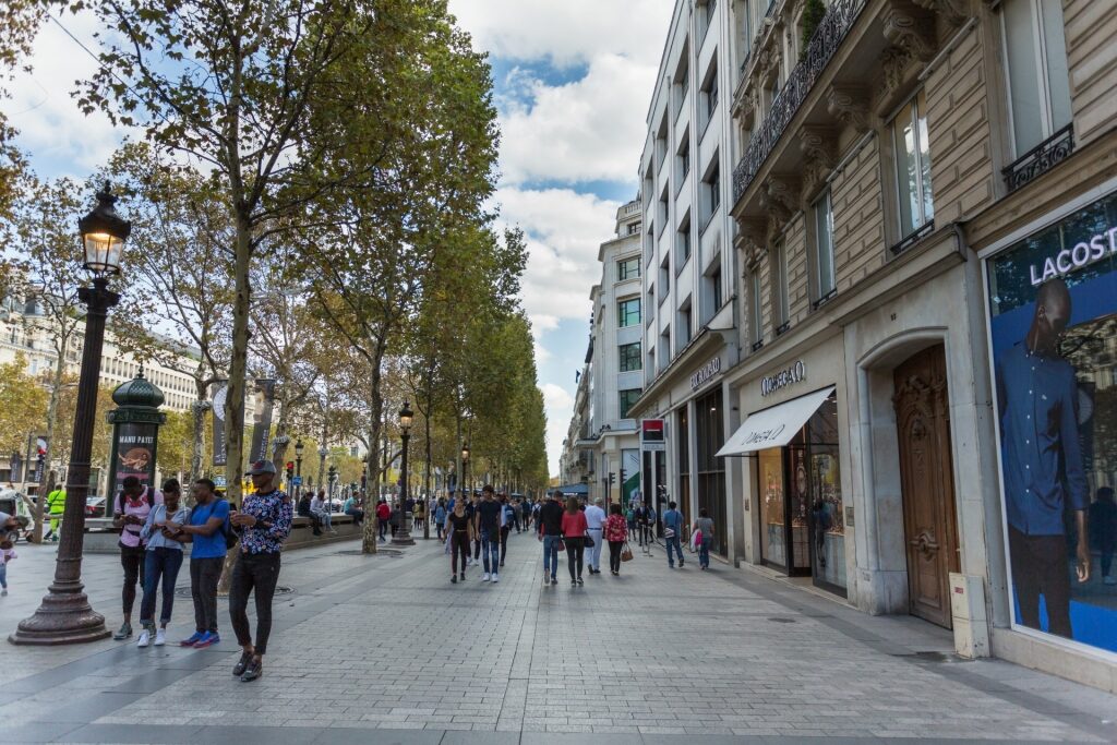 Avenue des Champs Elysees, Paris Tote Bag