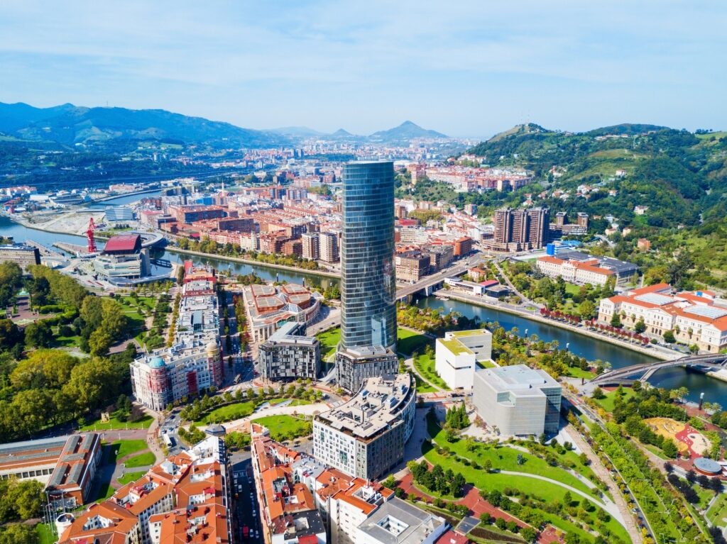 Cityscape of Bilbao with Iberdrola Tower
