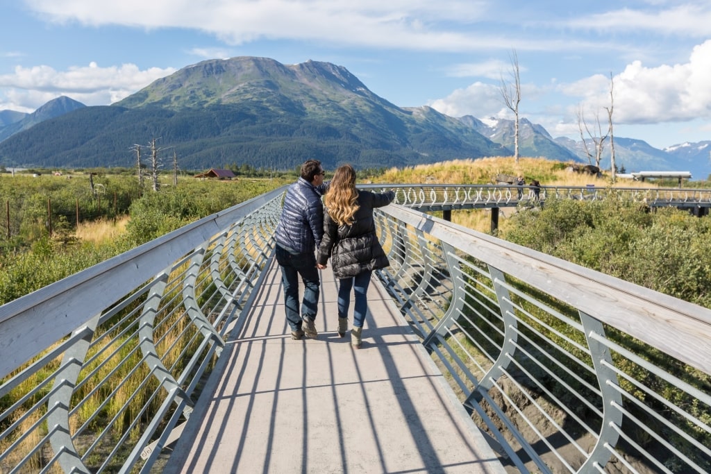 Couple exploring the Alaska Wildlife Conservation Center