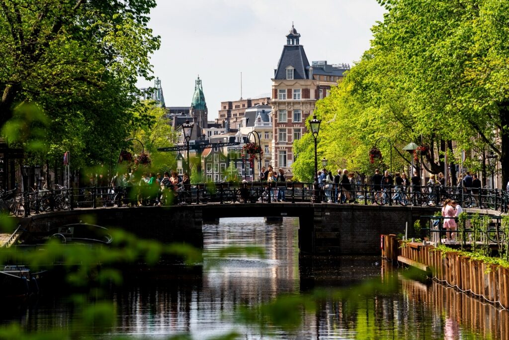 View of the canals of Amsterdam, The Netherlands