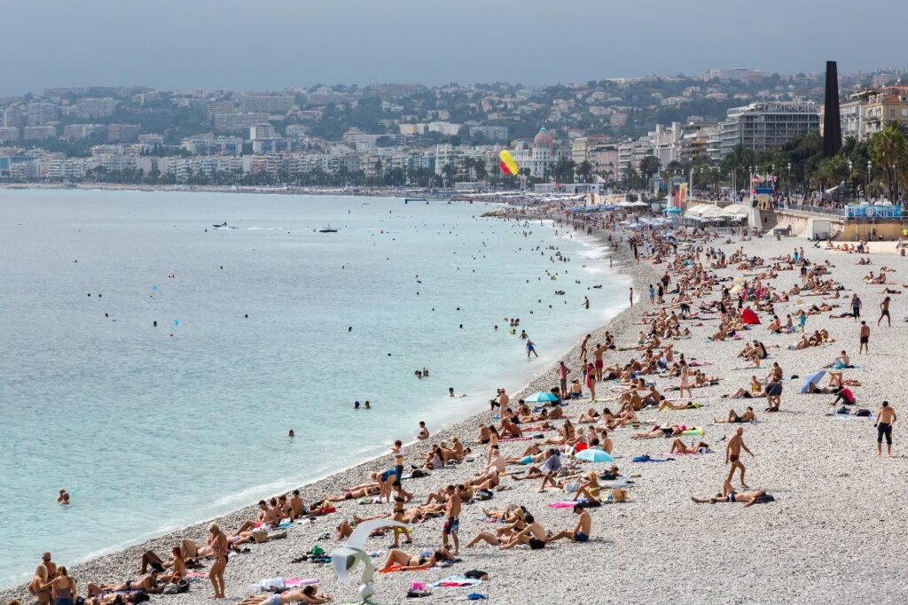 Plage de Carras, Nice, one of the best beaches in South of France
