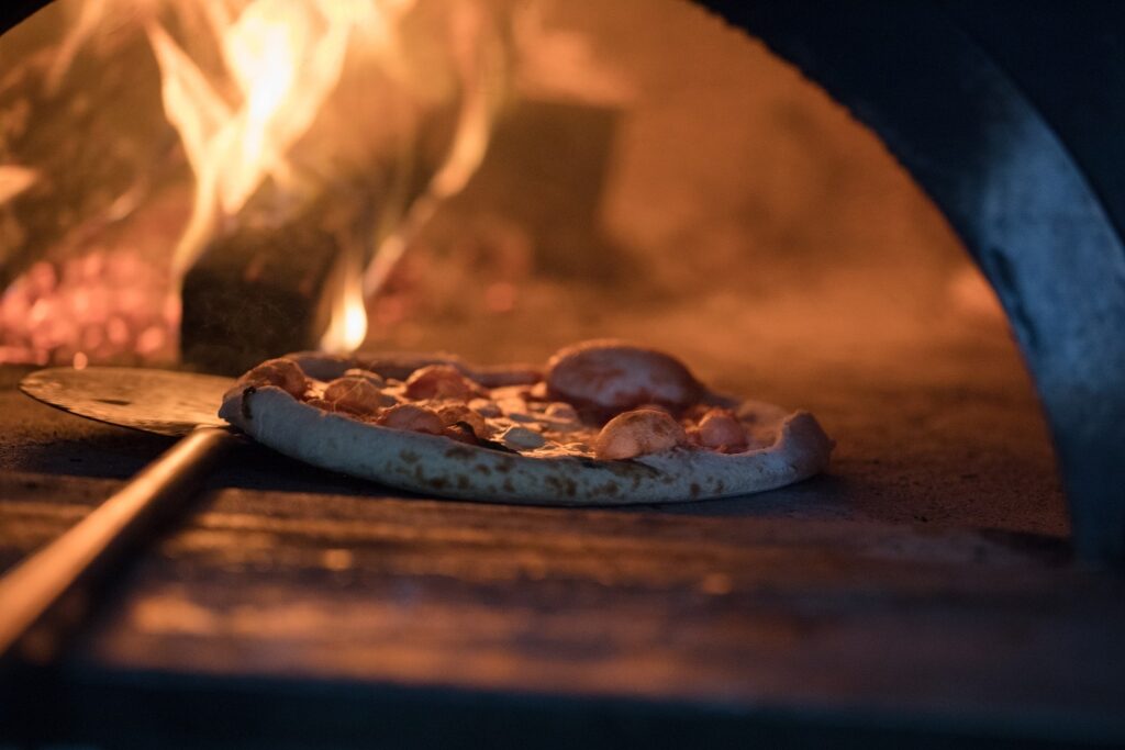 Wood fired pizza in Naples