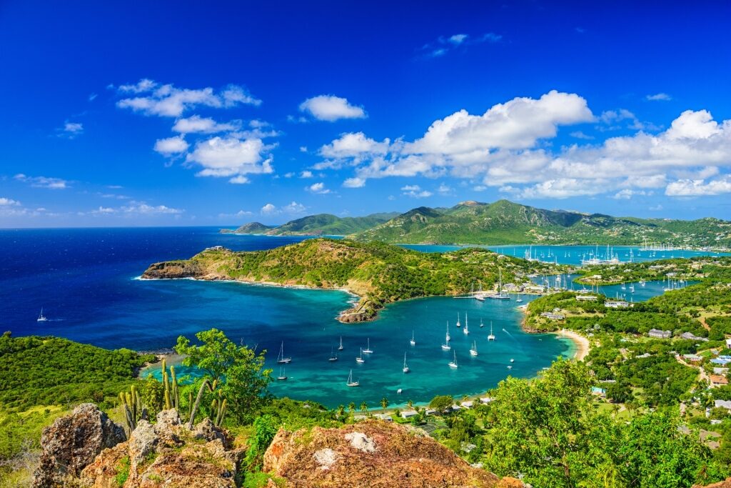 Beautiful view from the Shirley Heights Lookout, Antigua