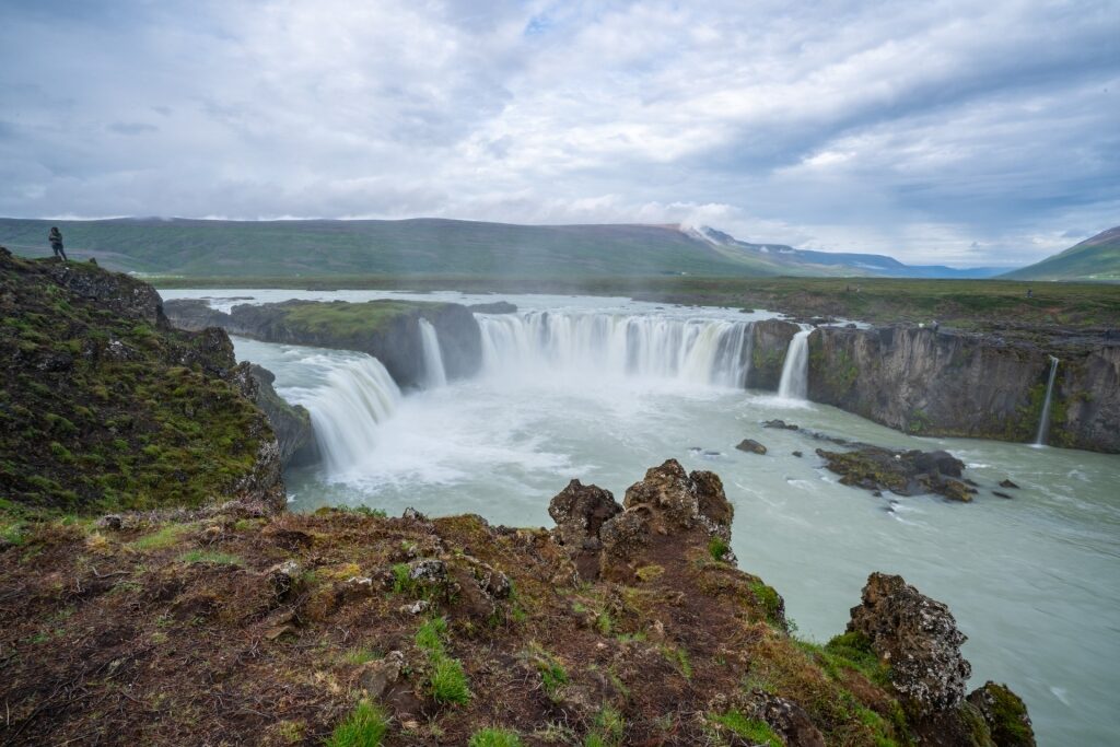Majestic view of Godafoss, Iceland