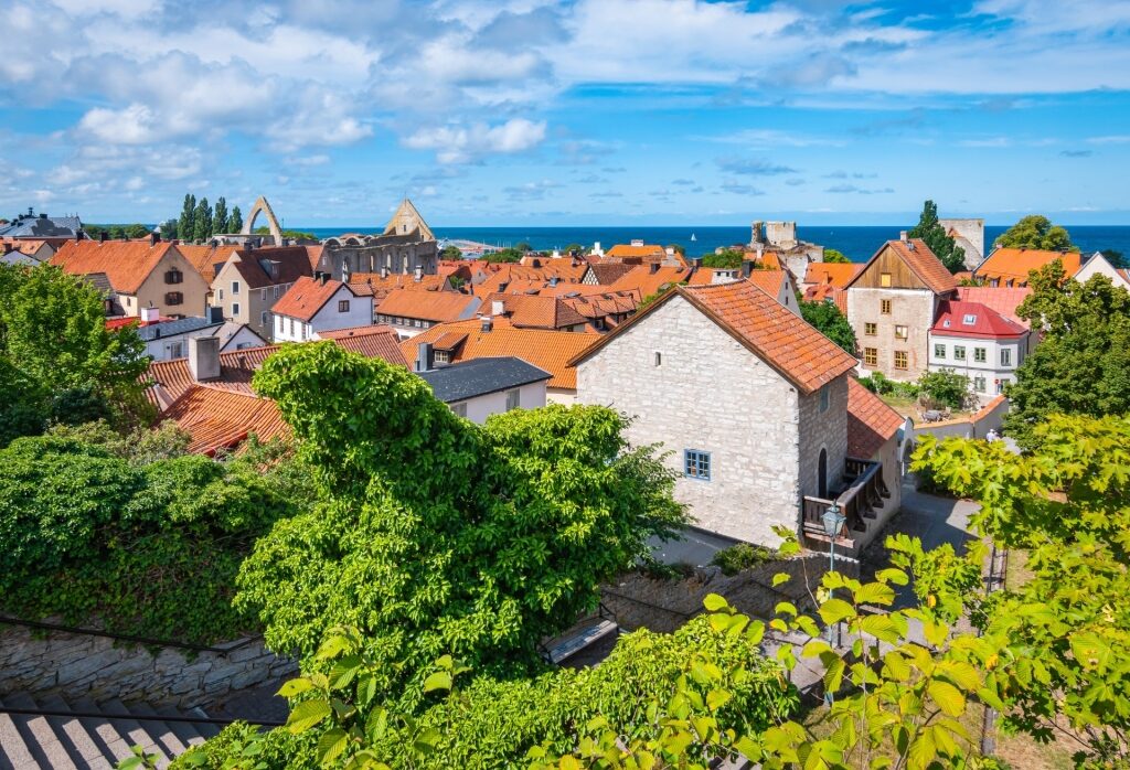 Fairytale like town of Visby, Sweden