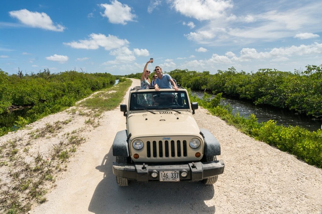 Family exploring Grand Cayman