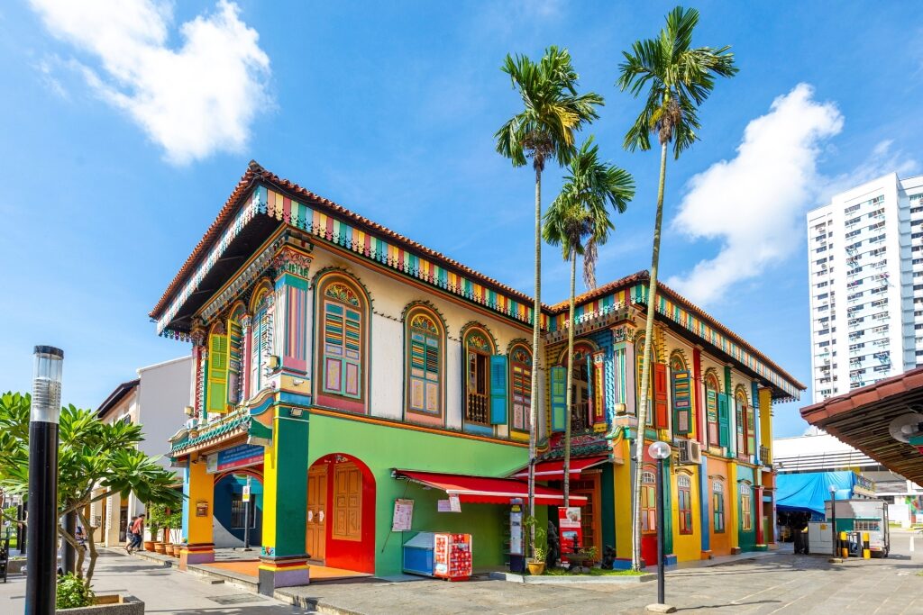 Colorful street of Little India, Singapore