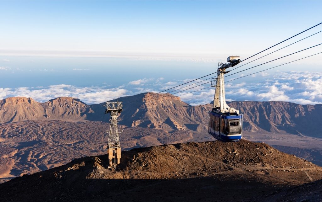 View of the Mount Teide Cable Car, Tenerife