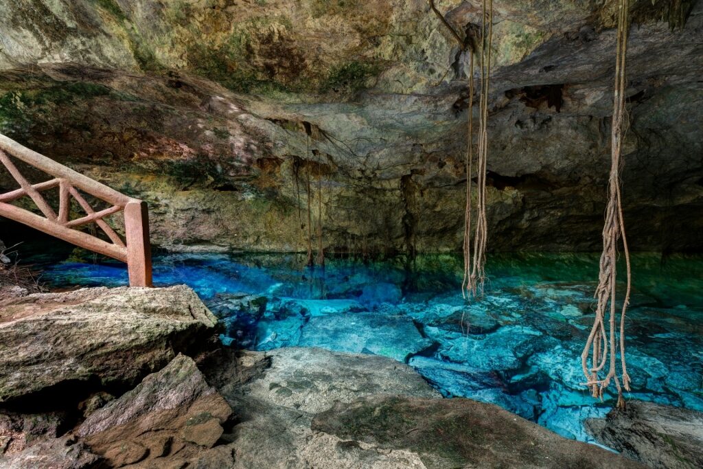 View inside Cenote Chikin Ha