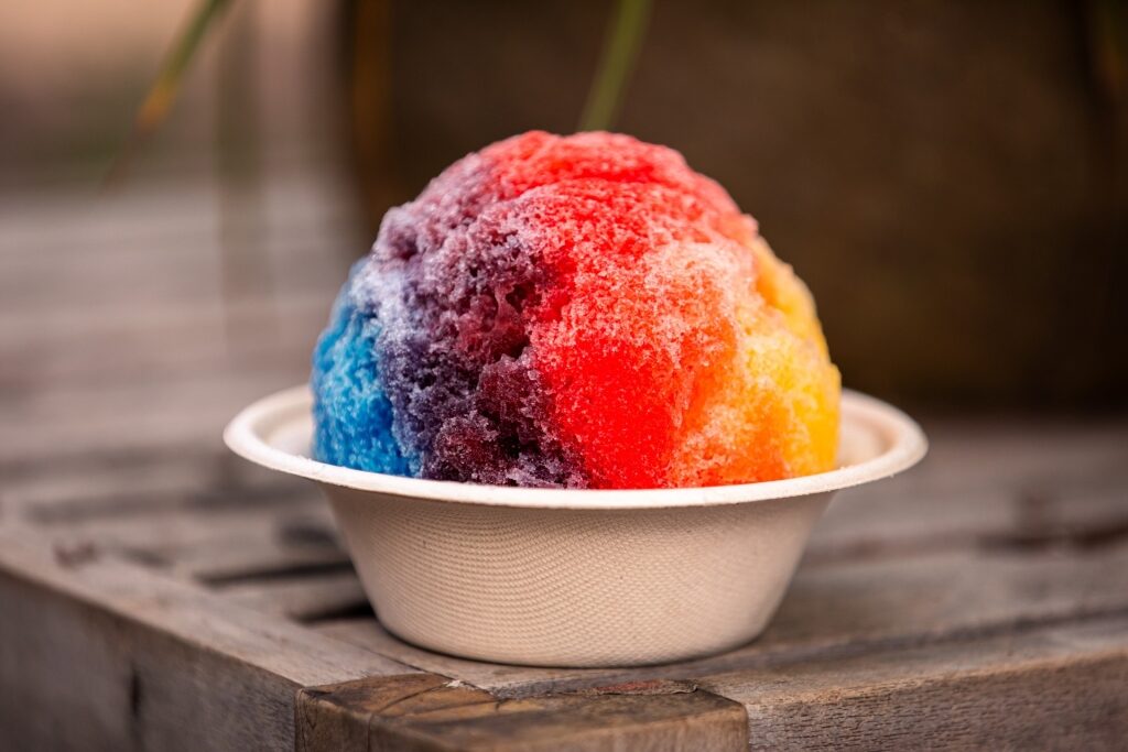 Shave ice in a cup