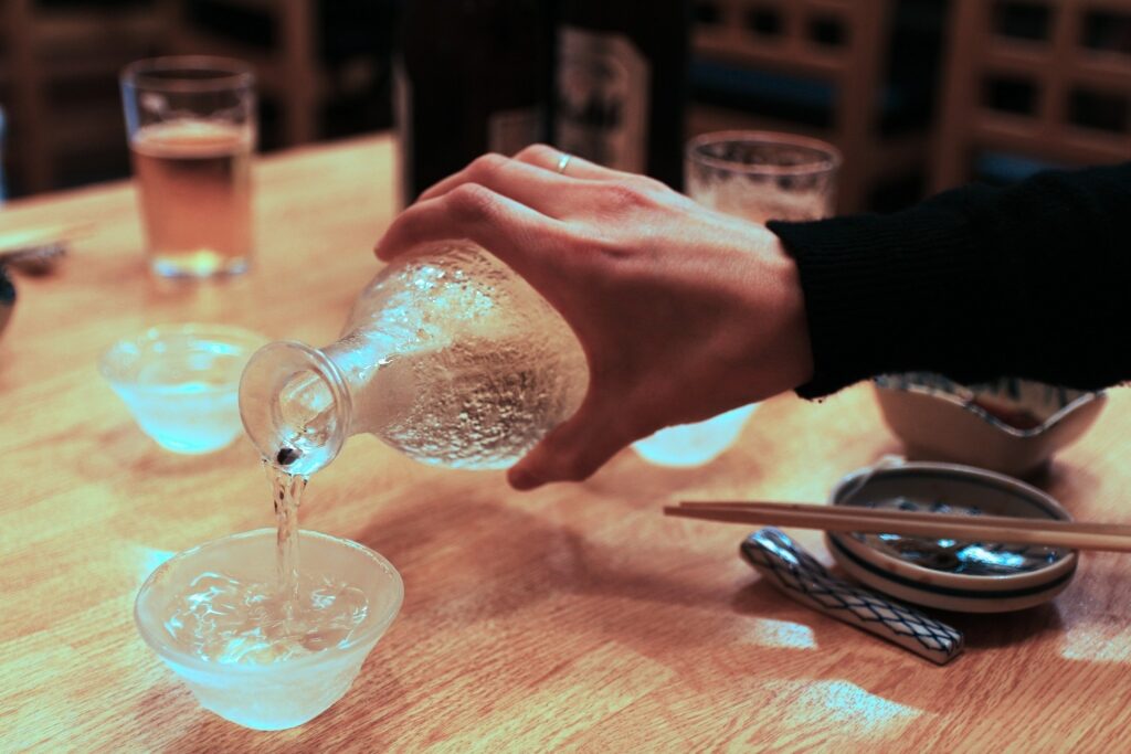 Sake tasting in Japan