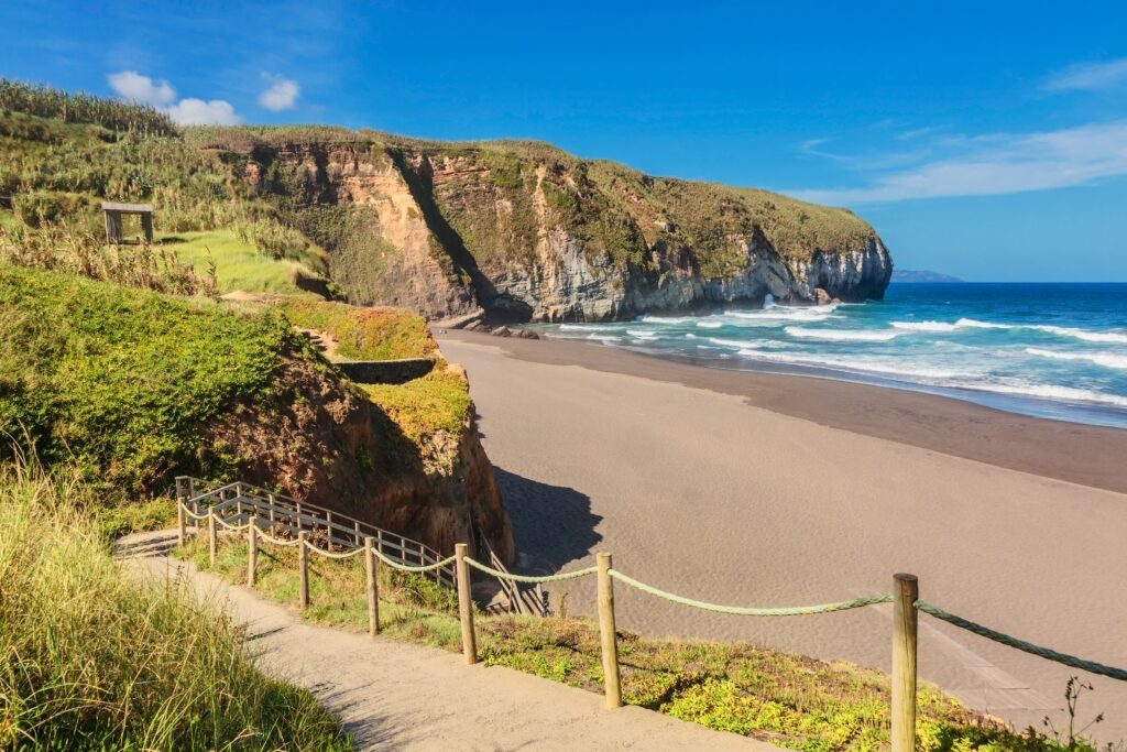 Praia do Areal de Santa Bárbara, one of the best Azores beaches