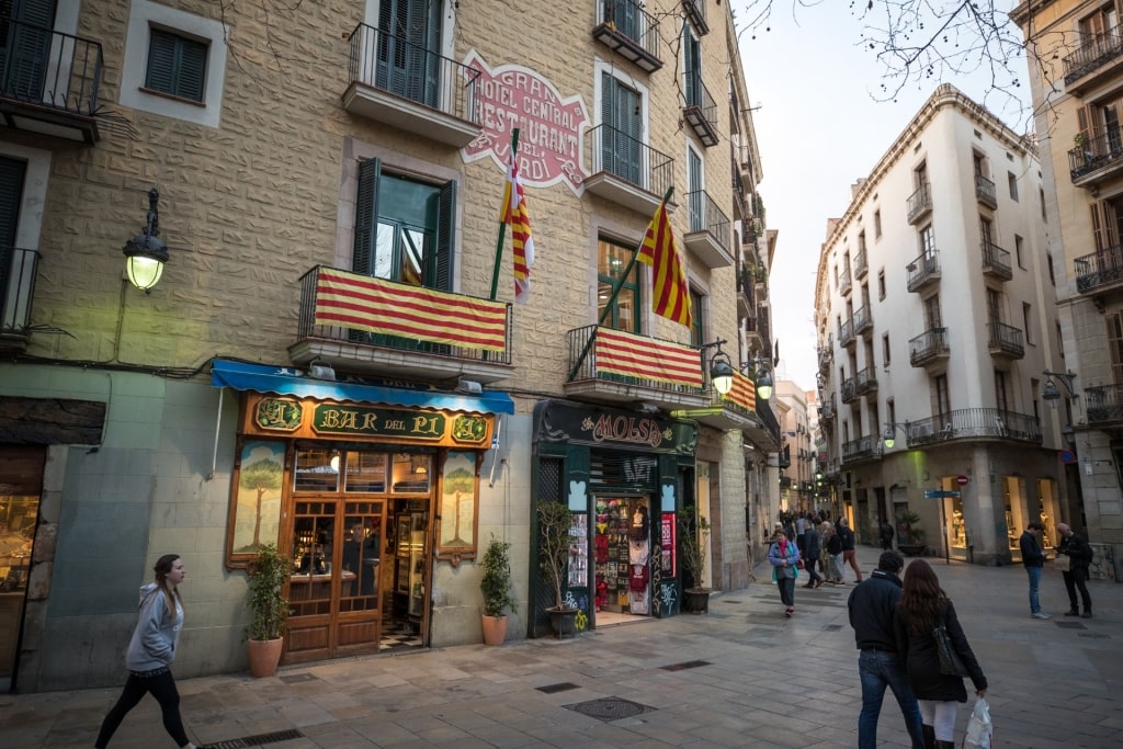 Street view of Gothic Quarter