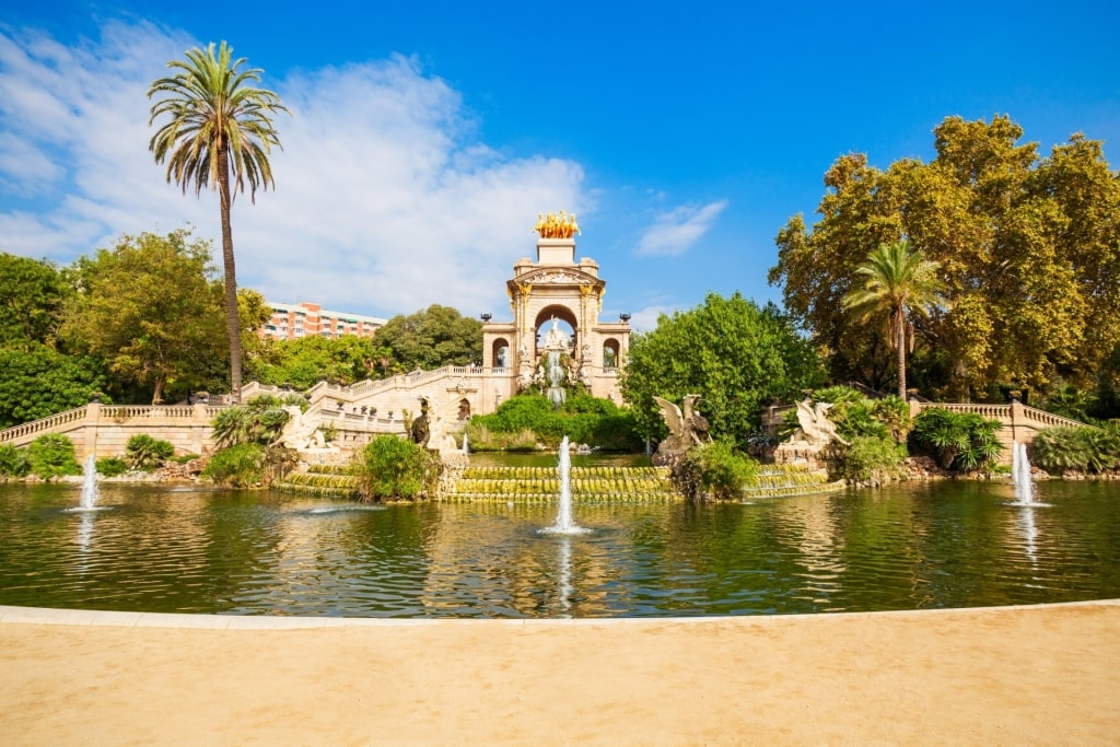 Lush landscape of Ciutadella Park