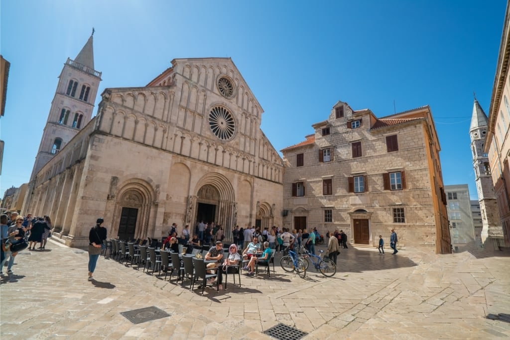 Street view of Cathedral of St. Anastasia, Zadar