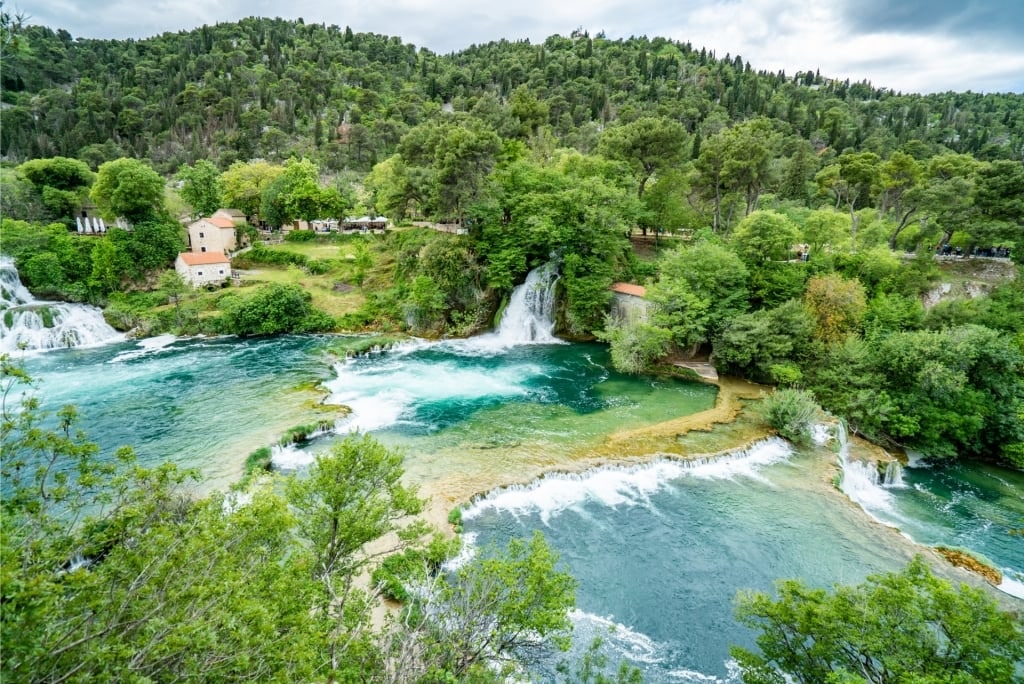 Aerial view of Krka National Park