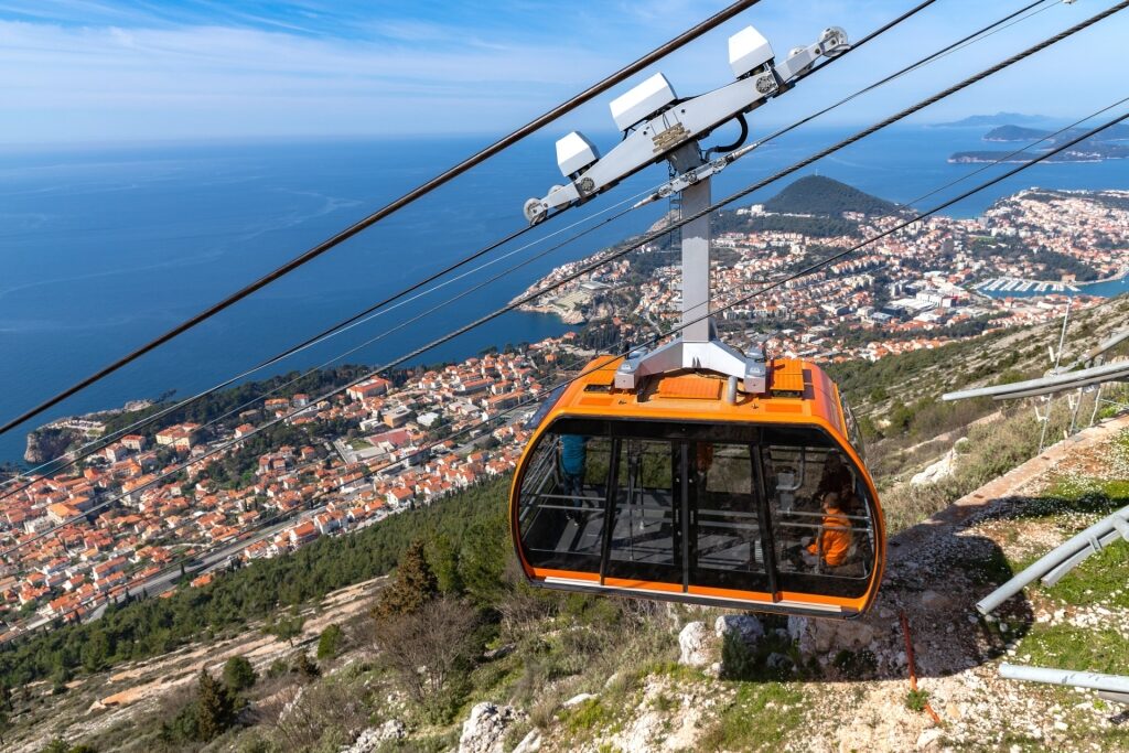 View from the cable car in Dubrovnik, Croatia