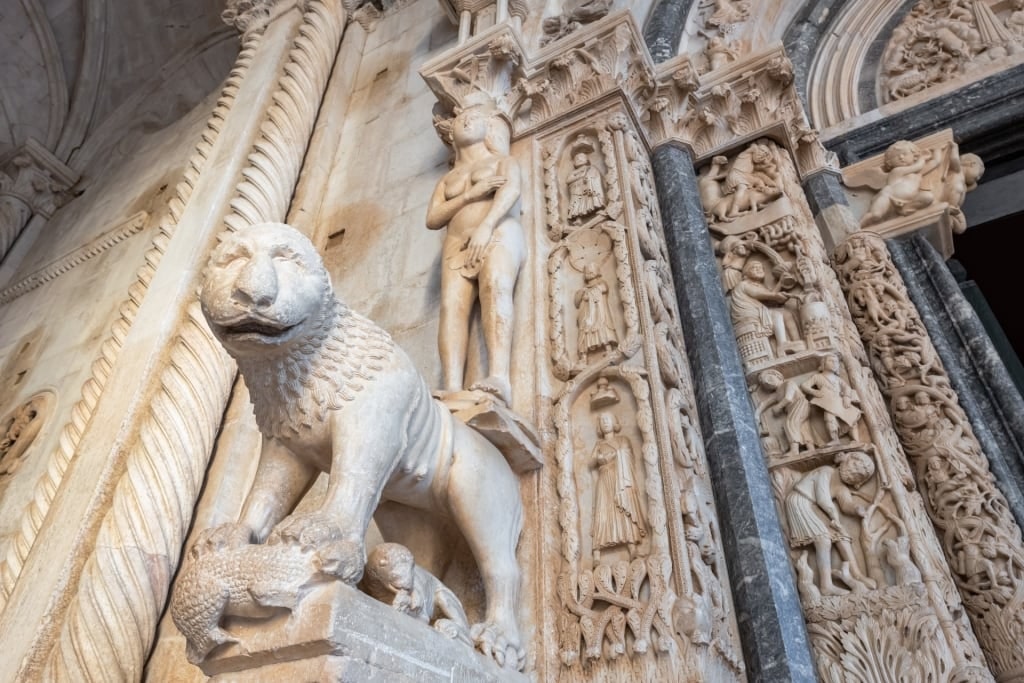 Beautiful details inside St. Lawrence’s Cathedral, Trogir