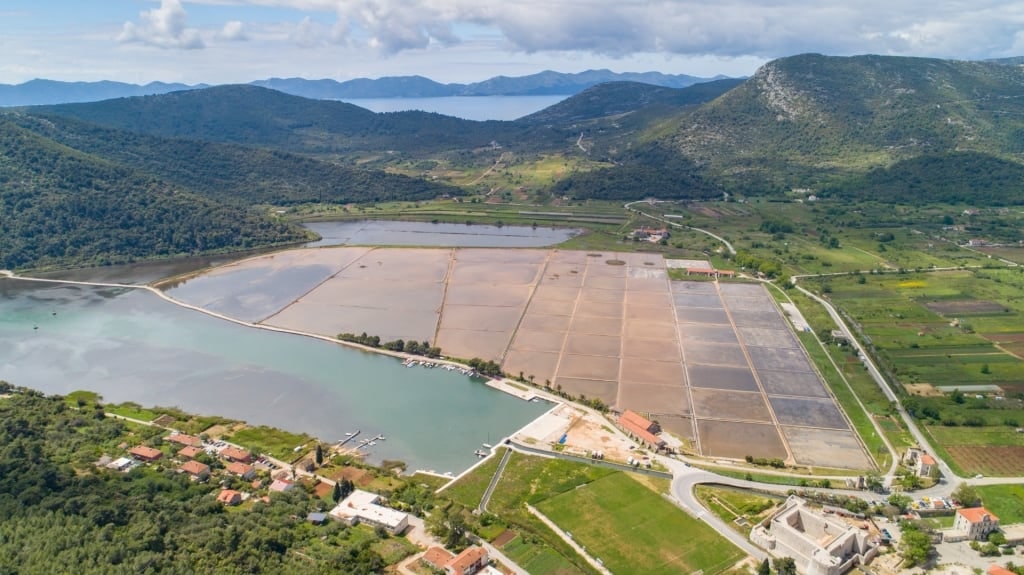 Aerial view of Ston, near Dubrovnik