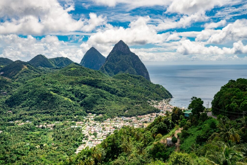 Scenic landscape of St. Lucia
