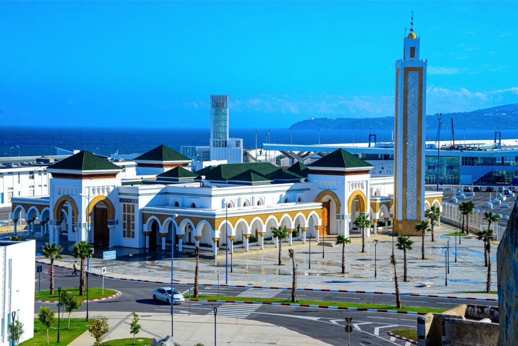 Aerial view of Grand Mosque of Tangier, Morocco