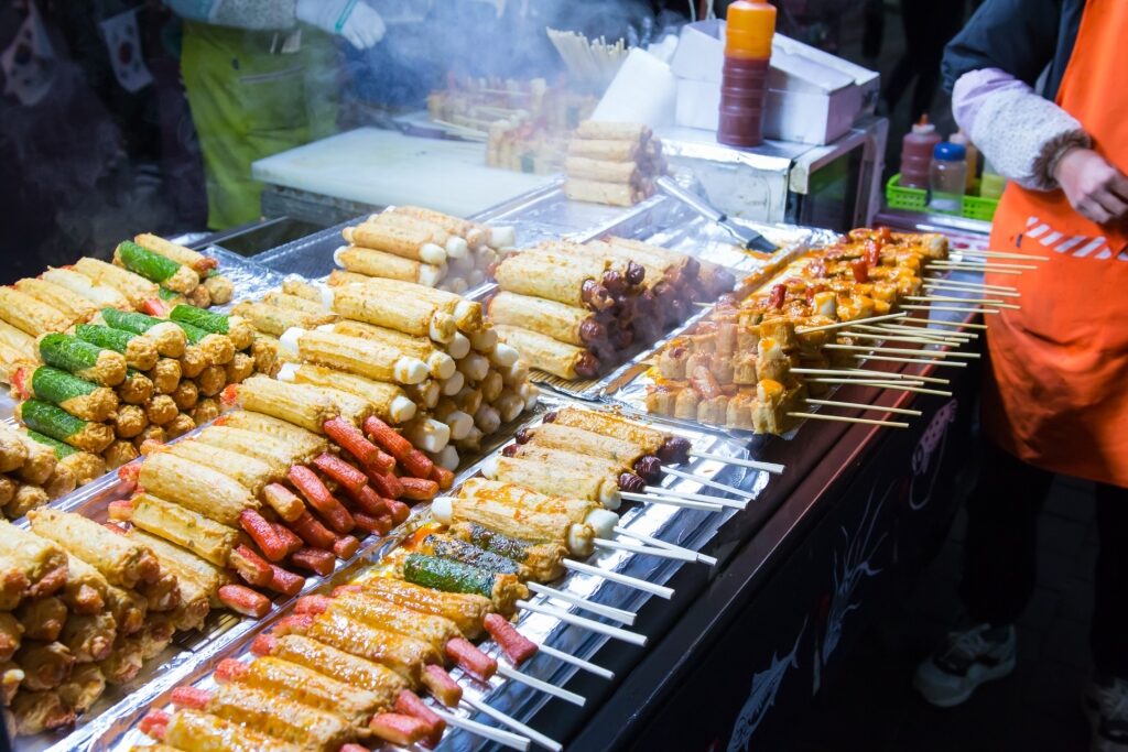 Street food on Myeongdong Shopping Street