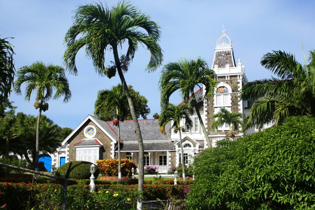 Exterior of the Government House in St Lucia